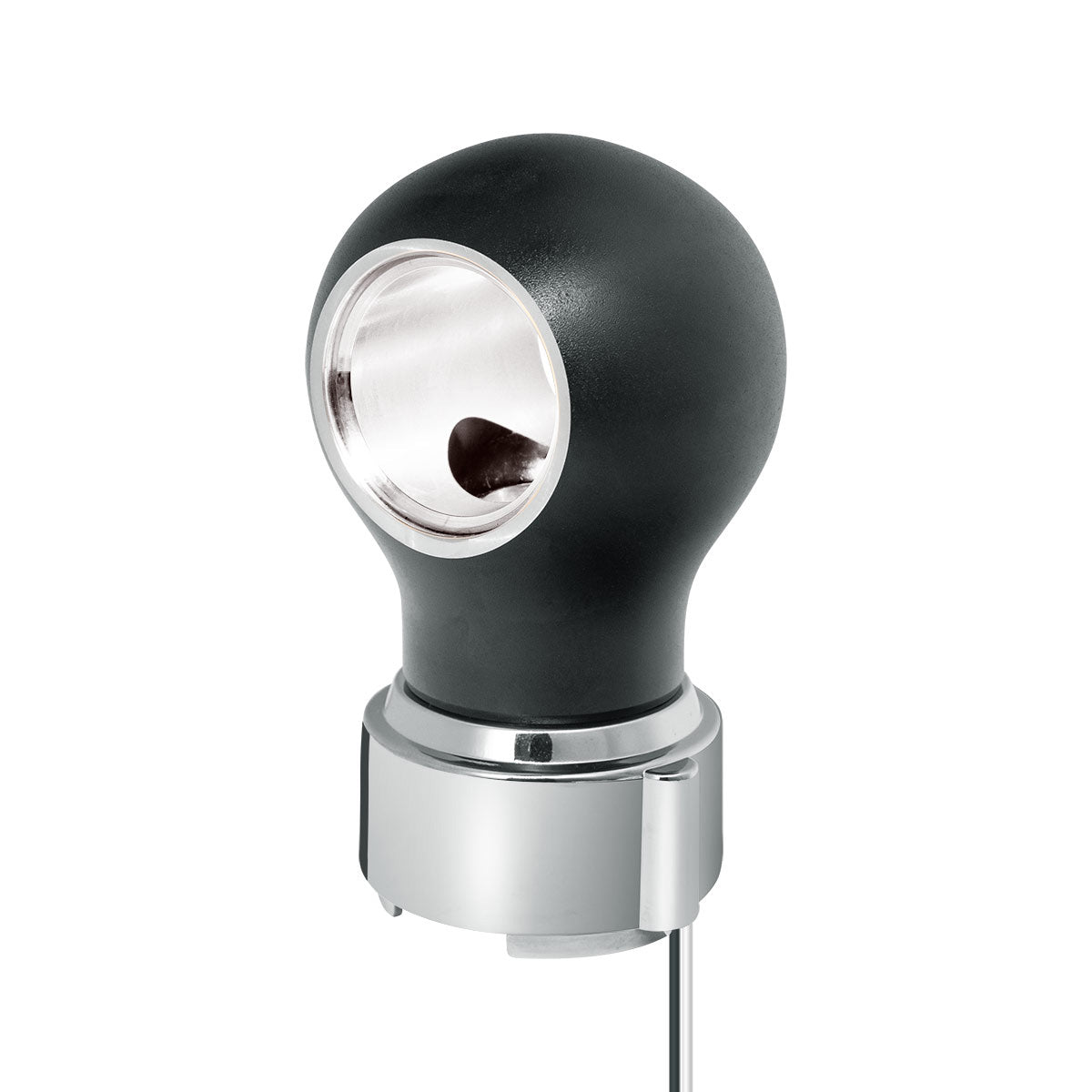 Thread-On Matte Black Charlotte Style Gearshift Knob With LED 9/10 Speed Adapter-White LED