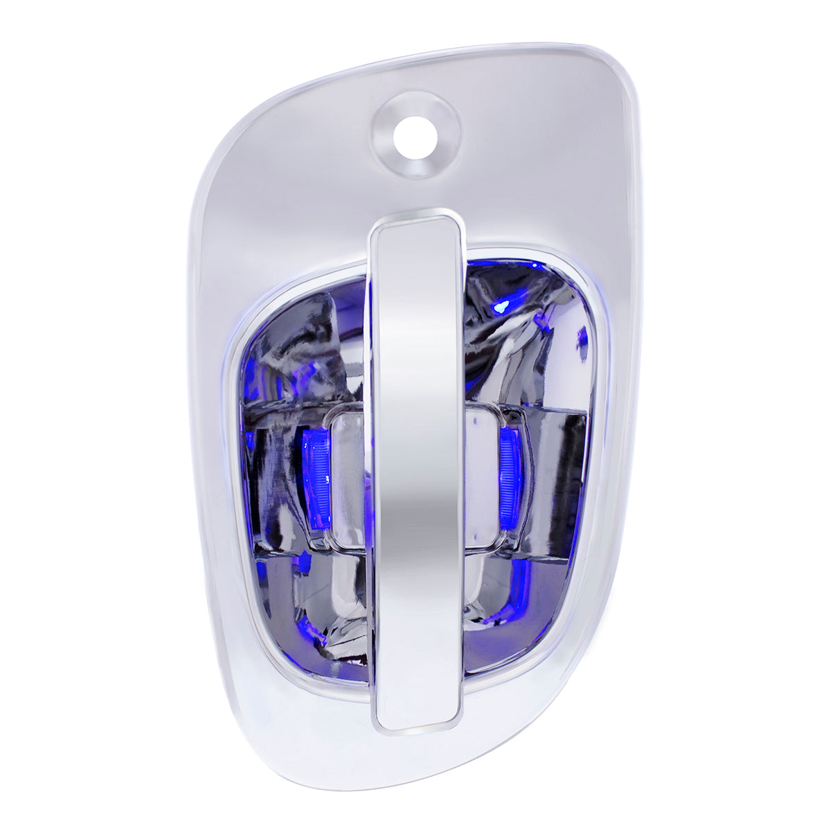6 Blue LED Chrome Door Handle Cover for Freightliner - Driver