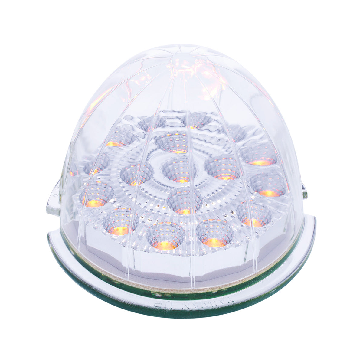 17 LED Dual Function Reflector Cab Light - Amber LED/Clear Lens