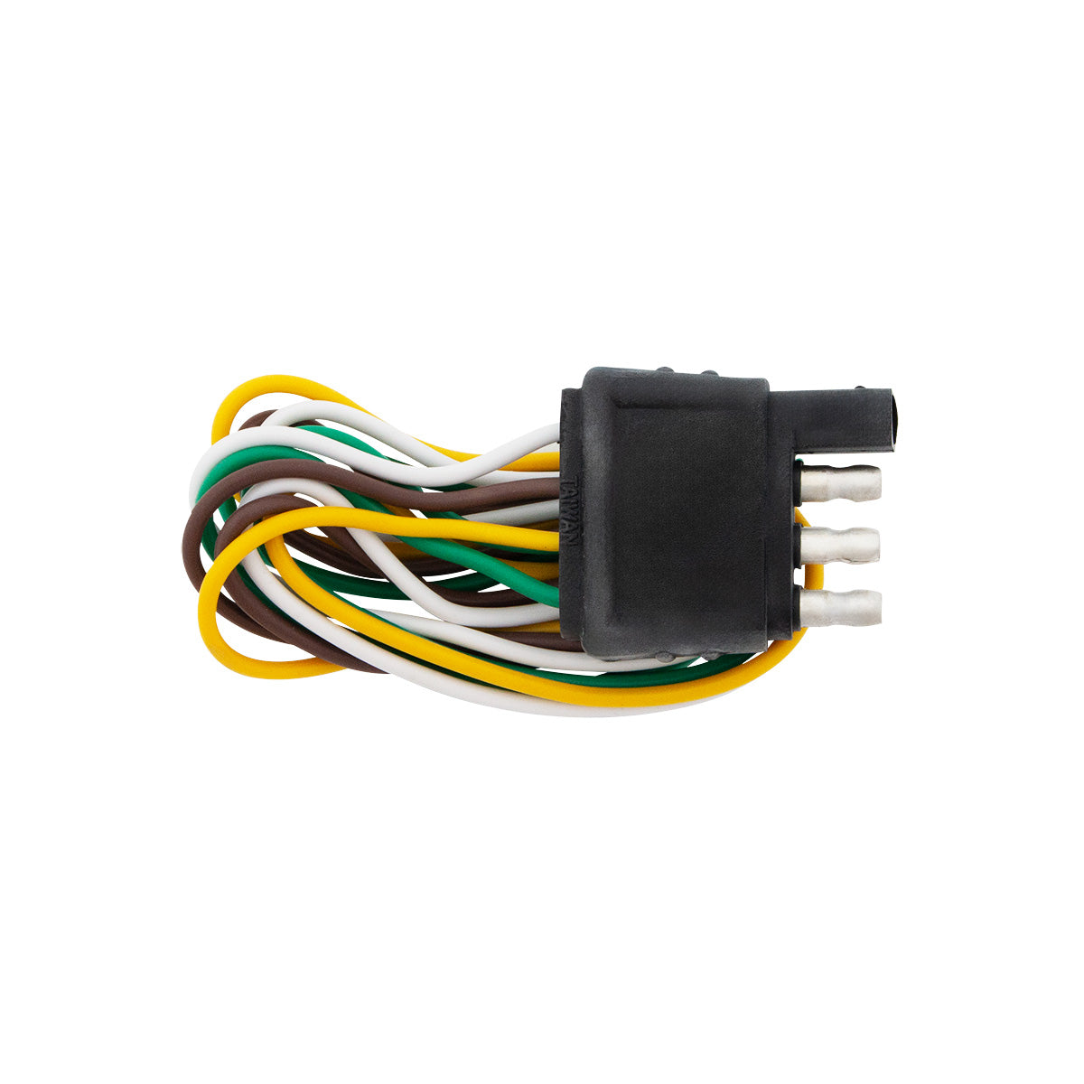 4-Way Flat Molded Male Trailer Connector w/ Polarized Plugs, 1 Pc.
