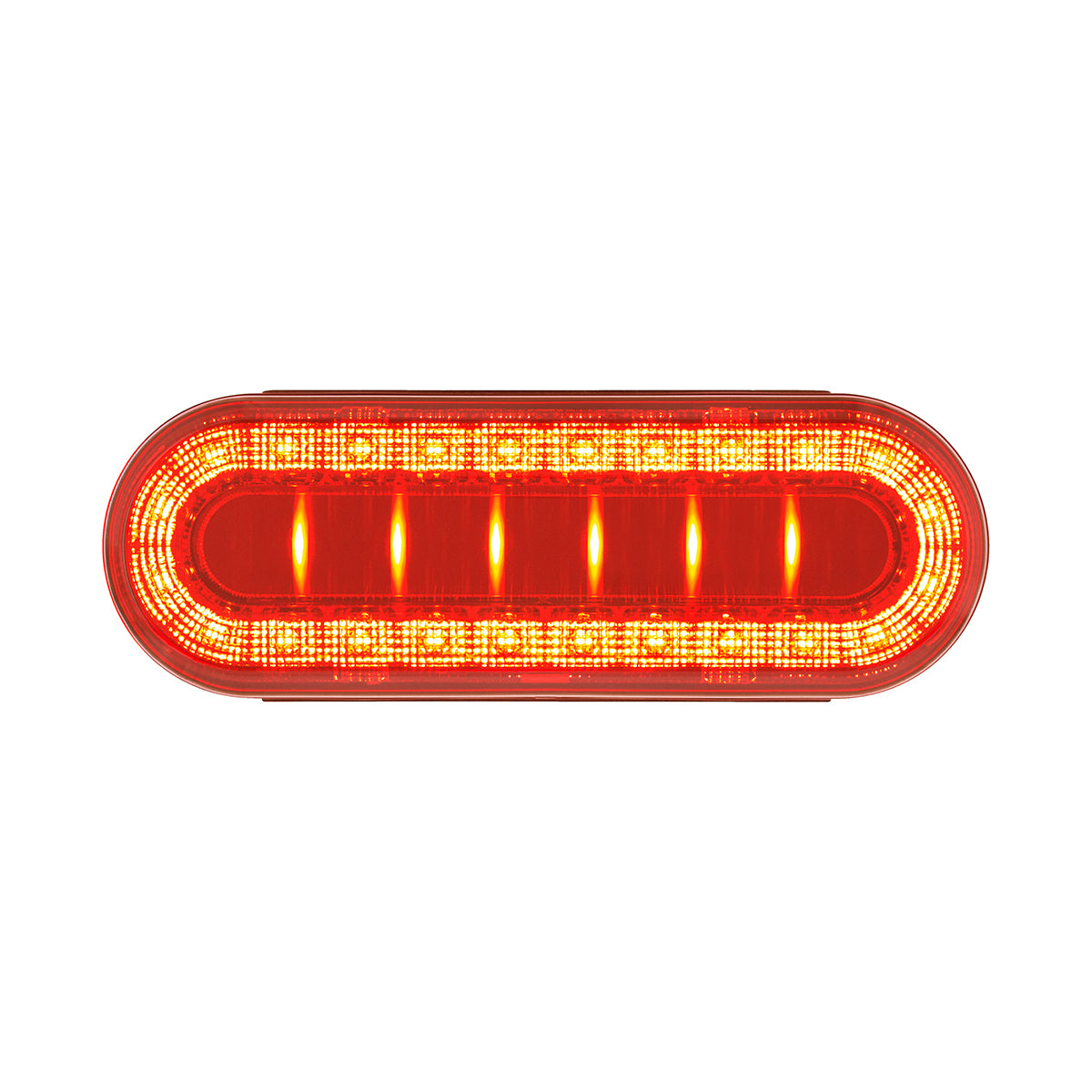 30 LED 6" Oval Lumos Light I-Series (Stop, Turn & Tail) - Red LED/Red Lens