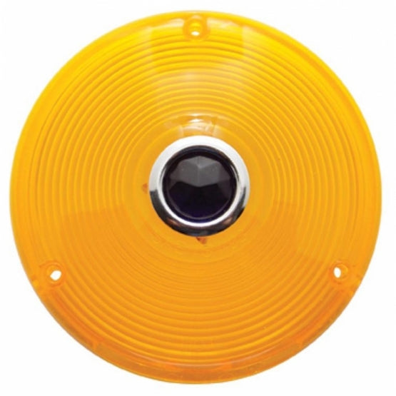 Deep Dish Light Lens With Blue Dot - Amber Lens