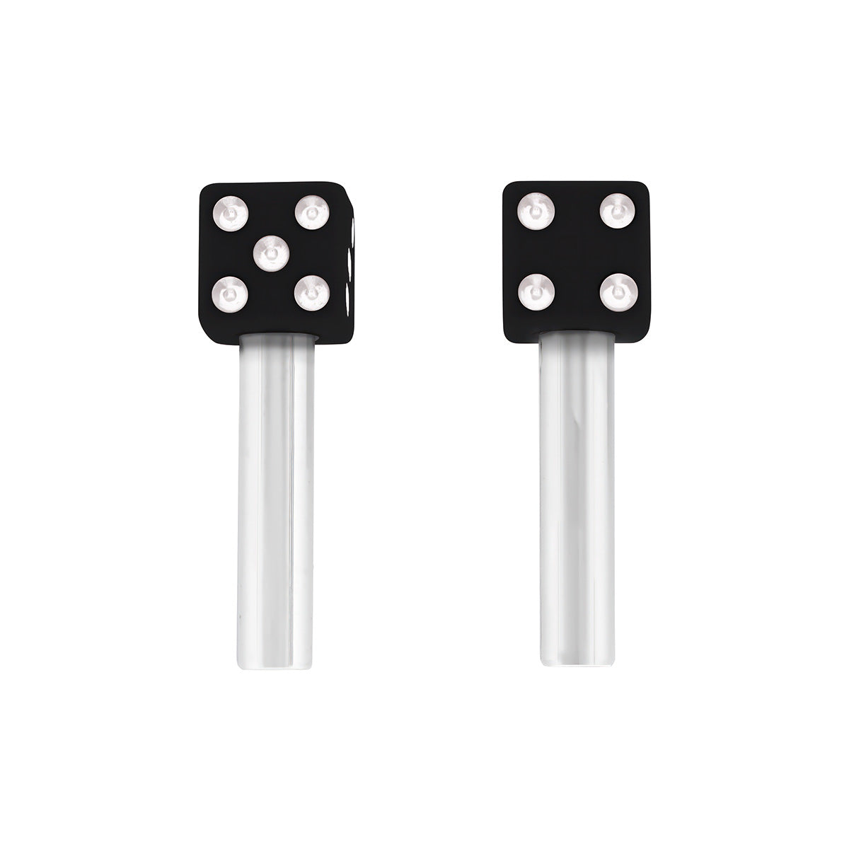 Dice Door Lock Knobs - Black (2Pc/Set)