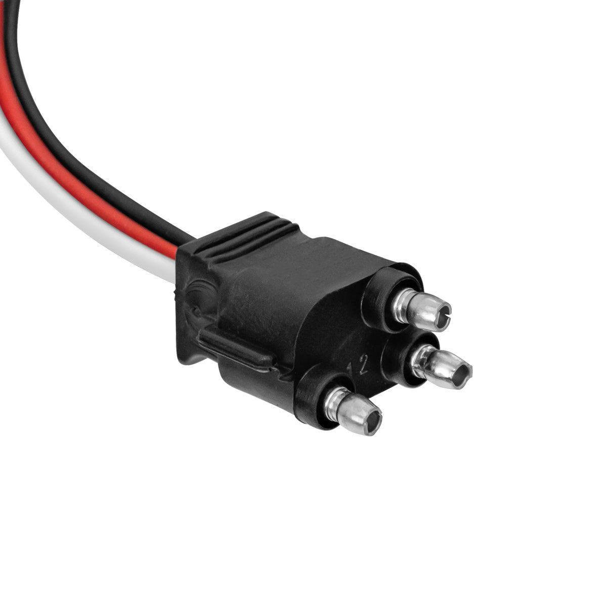 3 Wire Pigtail With 3 Prong Straight Plug - 12" Lead (Retail)