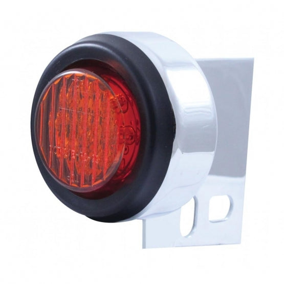 9 LED Mud Flap Hanger End Light With Grommet - Red LED/Red Lens