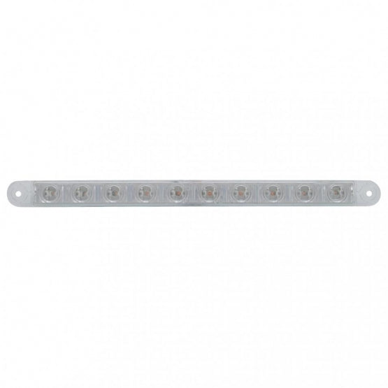 10 LED 9" Light Bar (Stop, Turn & Tail) - Red LED/Clear Lens