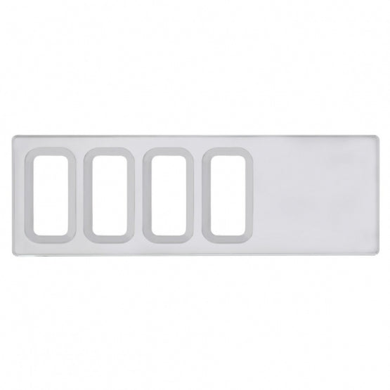 Chrome Plastic Dash Switch Panel Cover For International - 4 Openings