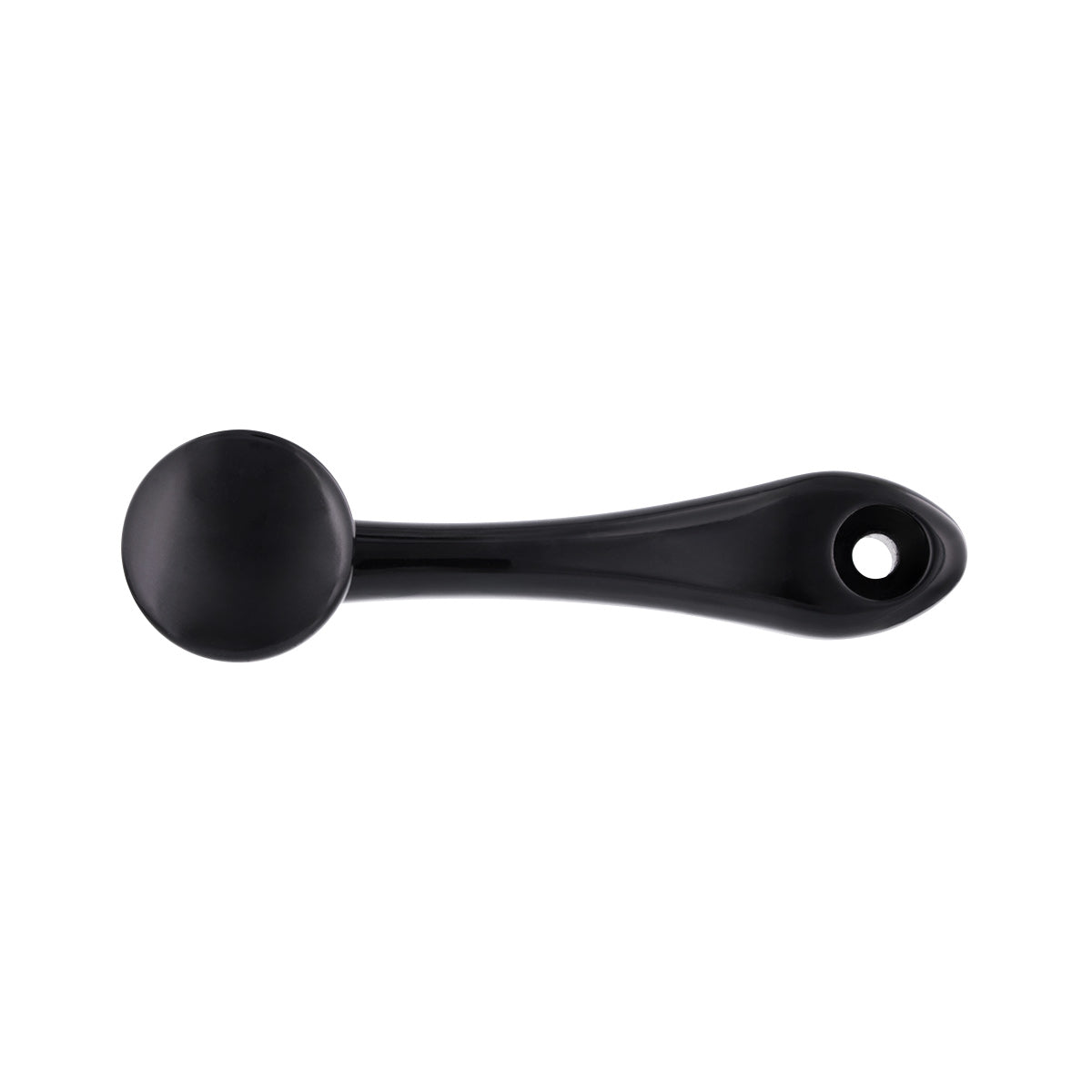 Black Die-Cast Window Crank With 16-Spline 7/16” OD Adapter - Plain