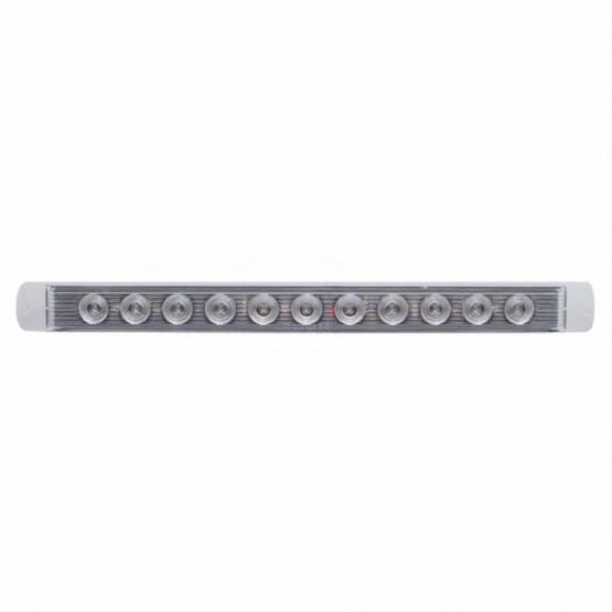 11 LED 17" Light Bar Only (Stop, Turn & Tail) - Red LED/Clear Lens