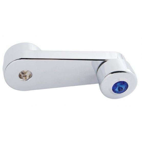Chrome Window Crank With Crystal For Freightliner - Blue Crystal