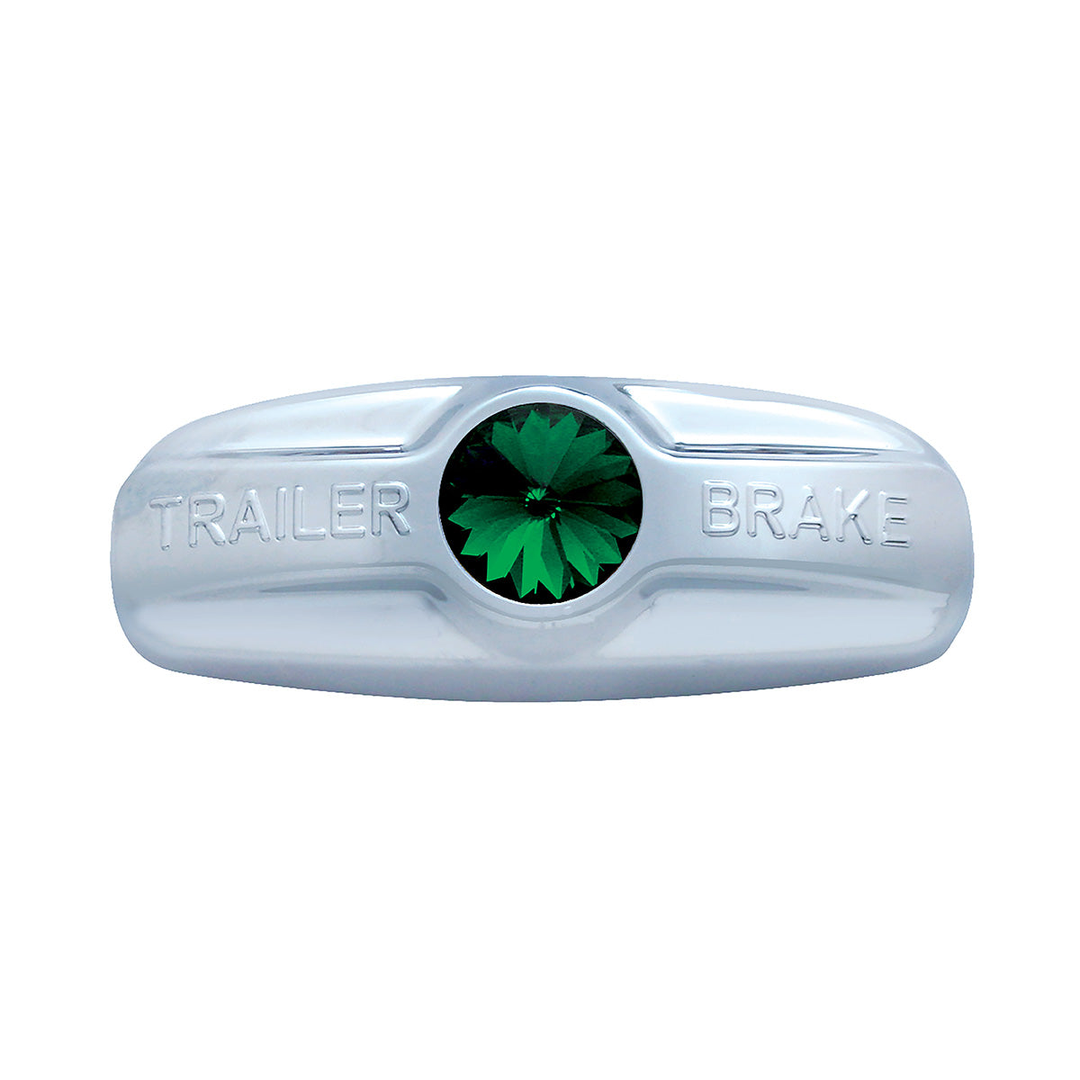 Trailer Brake Cover W/Crystal For Freightliner Century 1996-2011, Columbia 2001-2017- Green Crystal