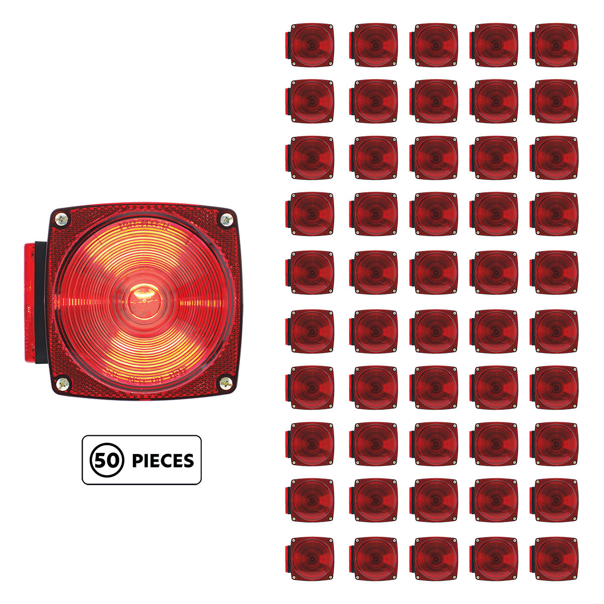 Under 80" Wide Combination Trailer Light With License Light (50 Pcs)