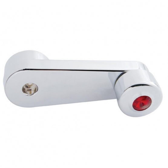 Chrome Window Crank With Crystal For Freightliner - Red Crystal