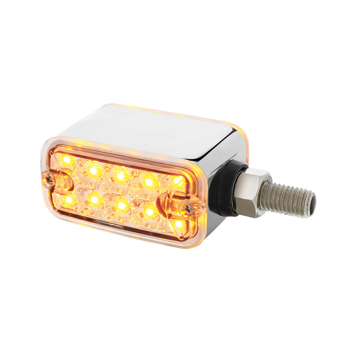 20 LED Dual Function Reflector Double Face Light - Horizontal Mount -Amber & Red LED/Clear Lens