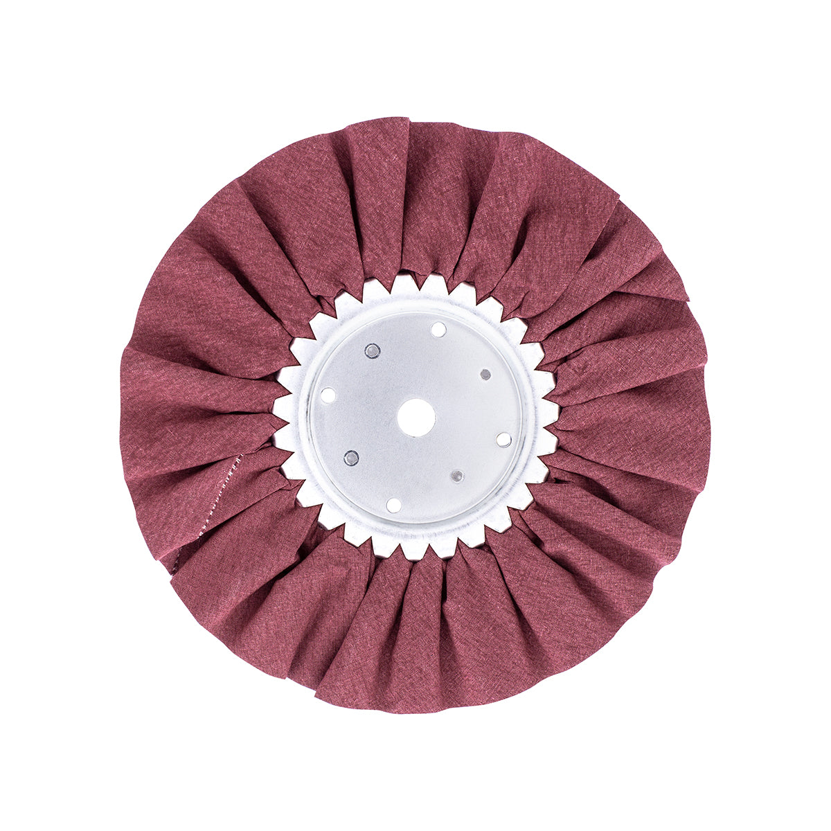 6" Red Treated Airway Buff - 5/8" & 1/2" Arbor