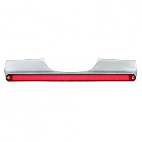 Motorcycle Rear Signal Light Bar With 24 LED 12" GloLight Bar - Red LED/Red Lens