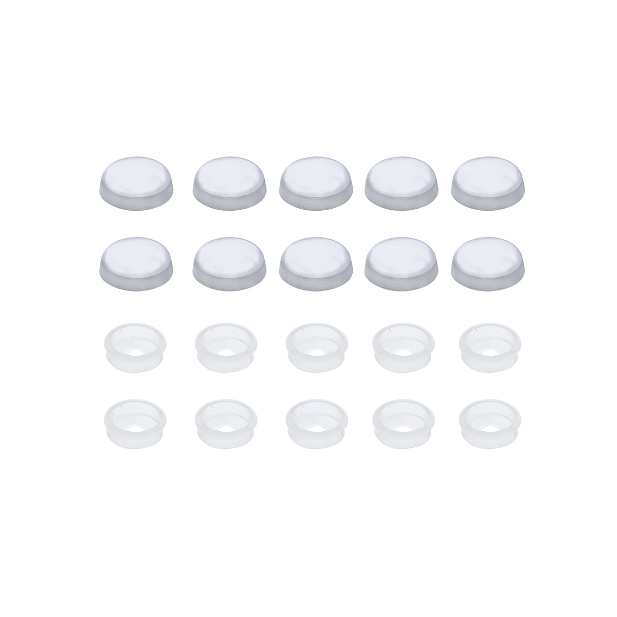 Chrome Plastic Snap-On Screw Head Cover For #6 And #8 Screw (10-Pack)