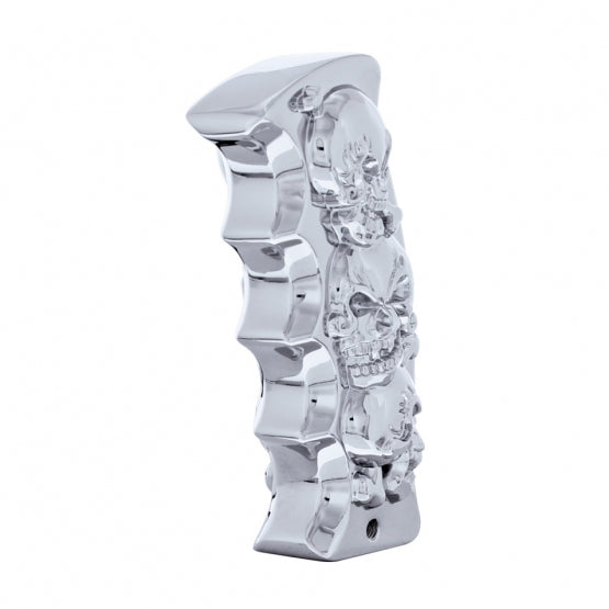 Skulls Pistol Grip Gearshift Knob - Chrome