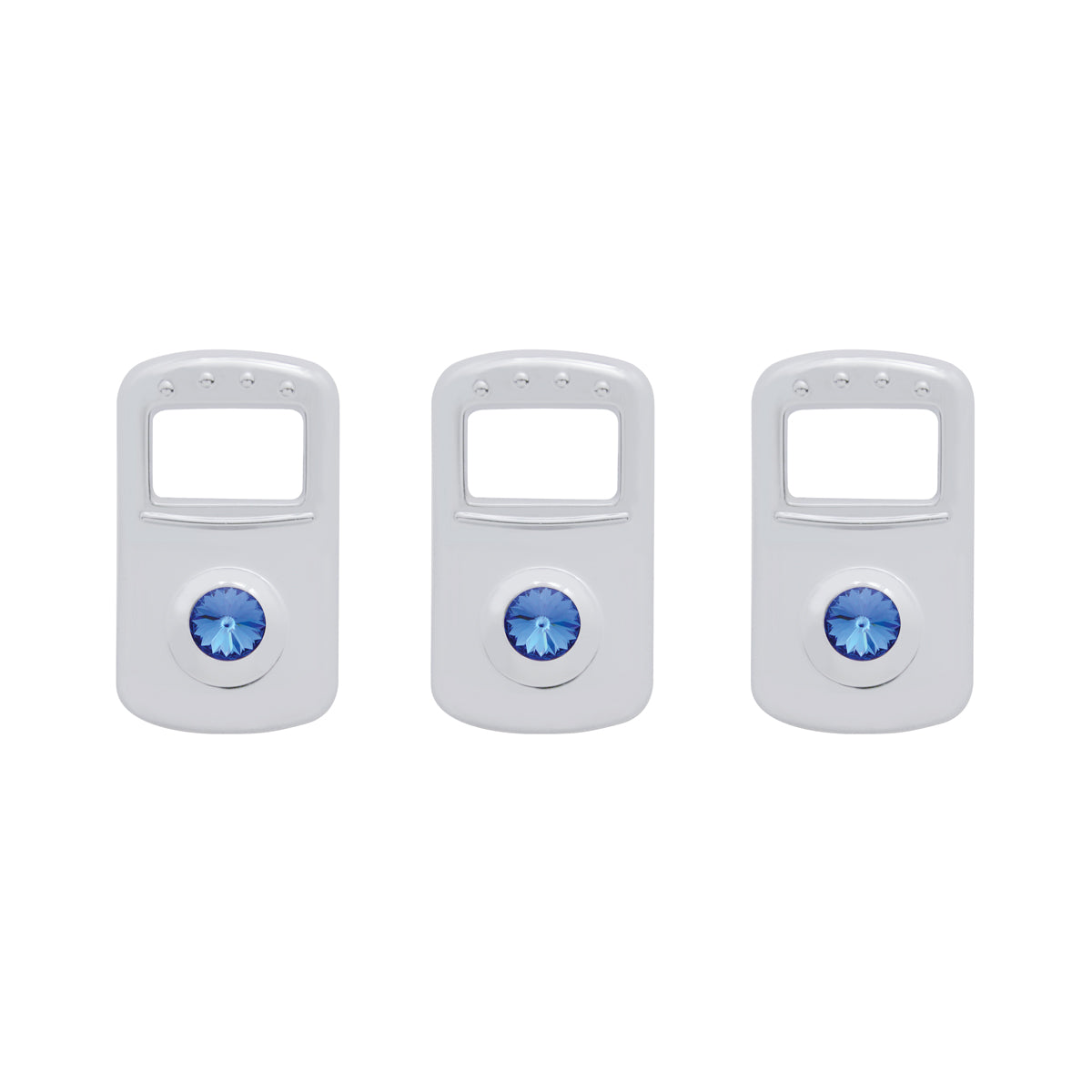 Rocker Switch Cover For Kenworth/Peterbilt - Blue Crystal (Card of 3)