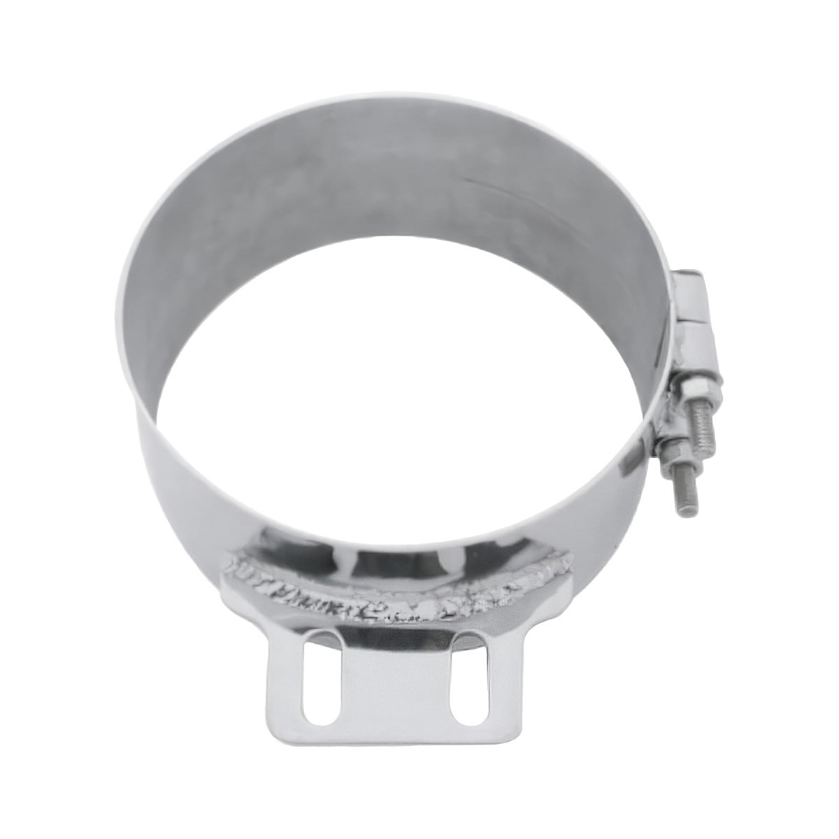 8" Stainless Butt Joint Exhaust Clamp - Straight Bracket
