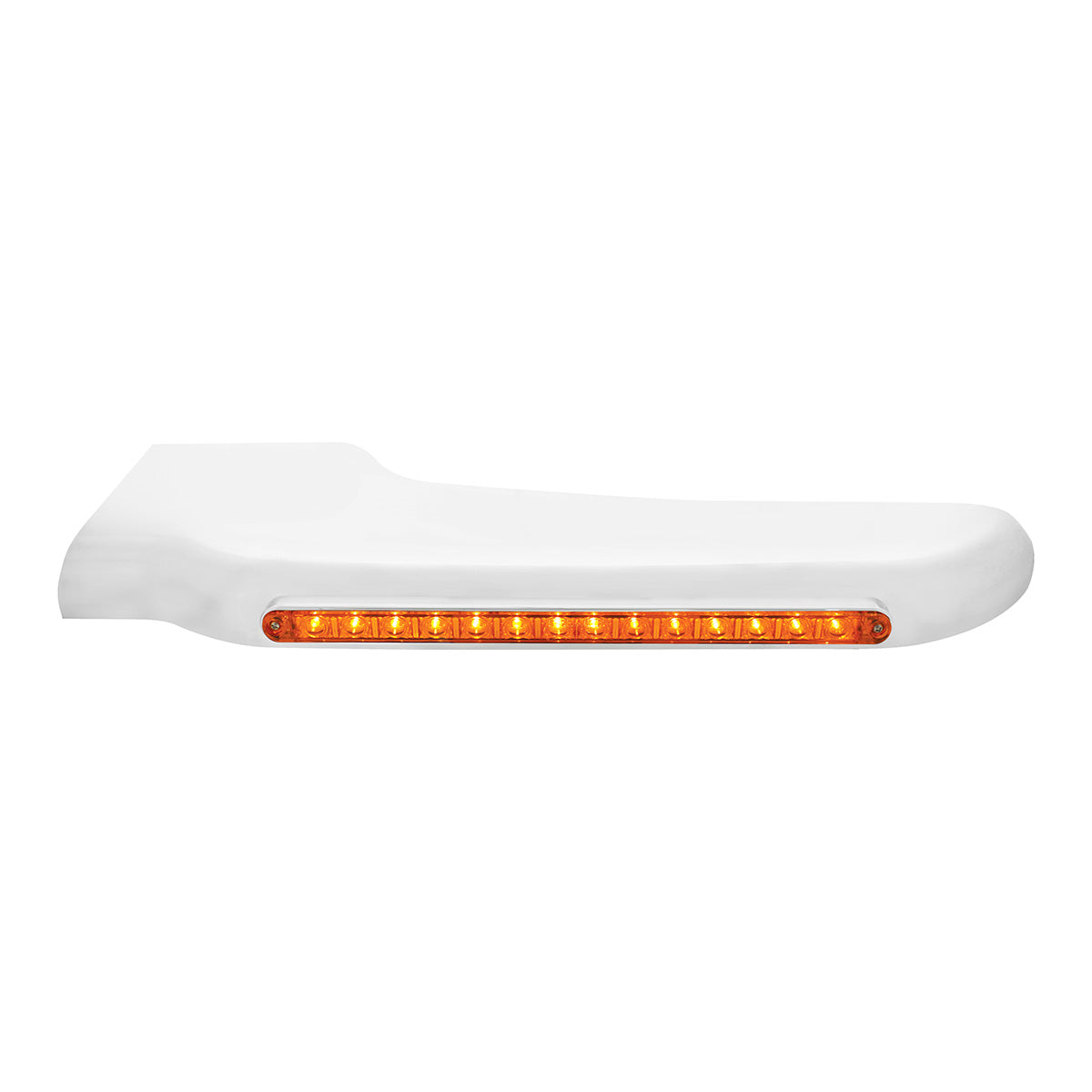 14 Amber LED Front Fender Cover For Peterbilt 388 (2008-2015) & 389 (2008-2023)-Amber Lens - Driver