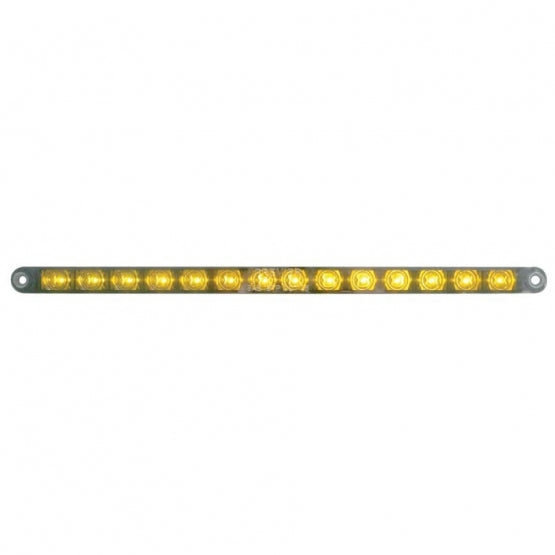 14 LED 12" Auxiliary strip Light - Amber LED/Chrome Lens (Bulk)