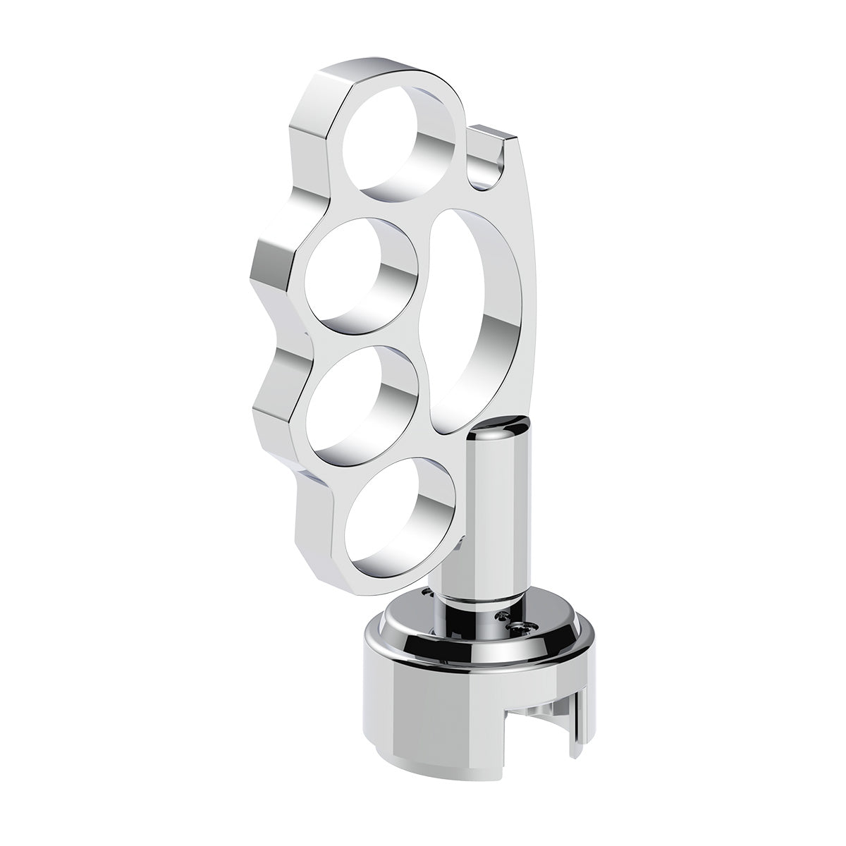 Thread-On Knuckle Gearshift Knob With Chrome 13/15/18 Speed Adapter - Chrome