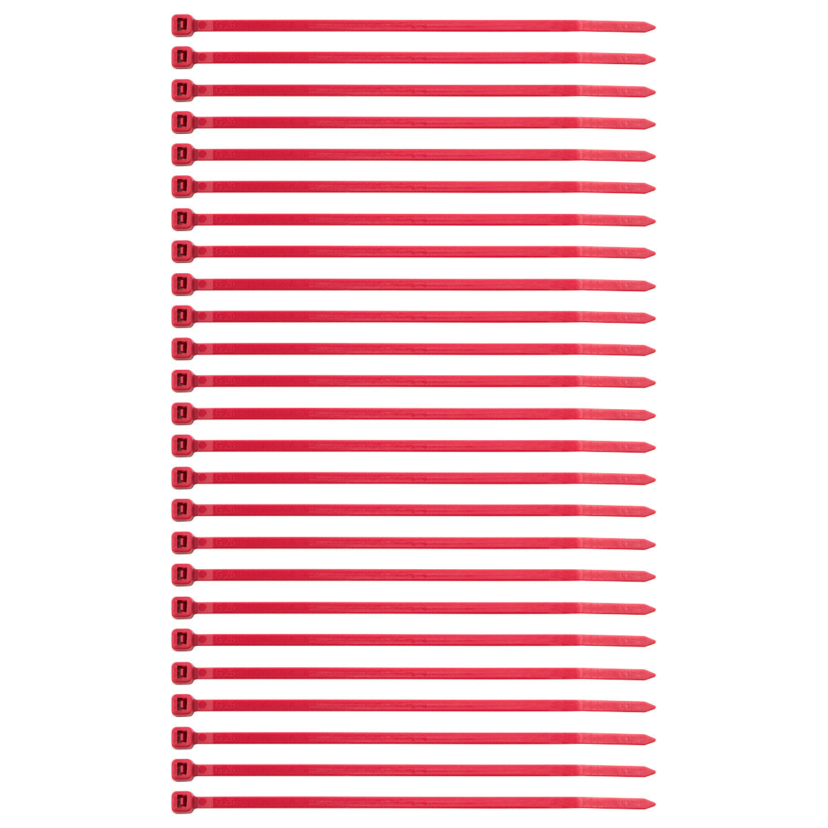 5.5" Red Nylon Cable Zip Ties 40 Lbs (25-Pack)