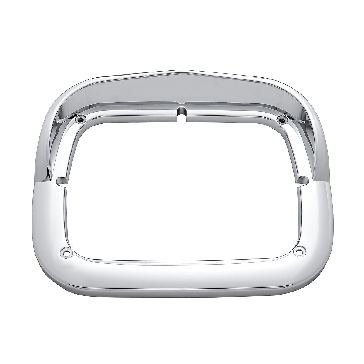 Chrome Plastic 5" X 7" Headlight Bezel With Visor