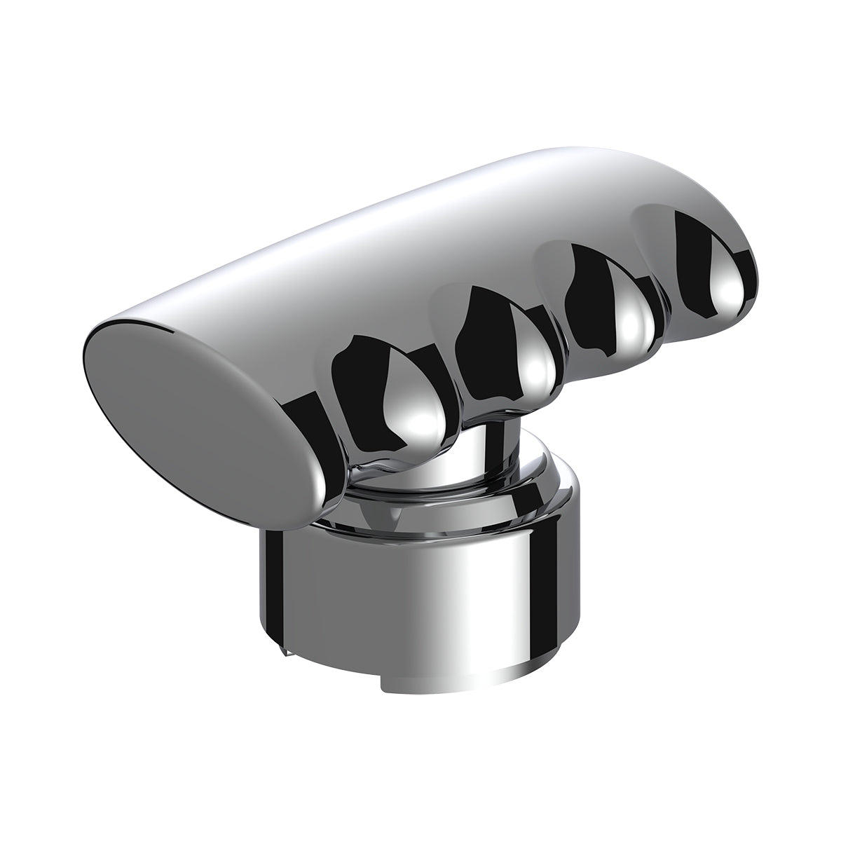 Thread-On T-Shape Gearshift Knob With Chrome 9/10 Speed Adapter - Chrome