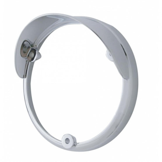 Round Double Face Light Bezel With Visor For Lights Mounted Upside Down - Fits 38113 Series