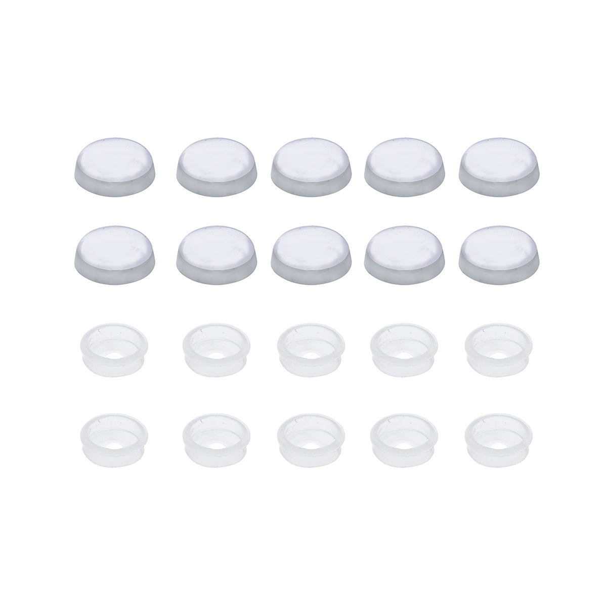 Chrome Plastic Snap-On Screw Cover For #10 And #12 Screws (10-Pack)