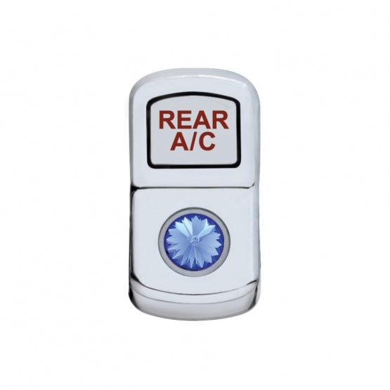 "Rear A/C" Rocker Switch Cover With Blue Crystal