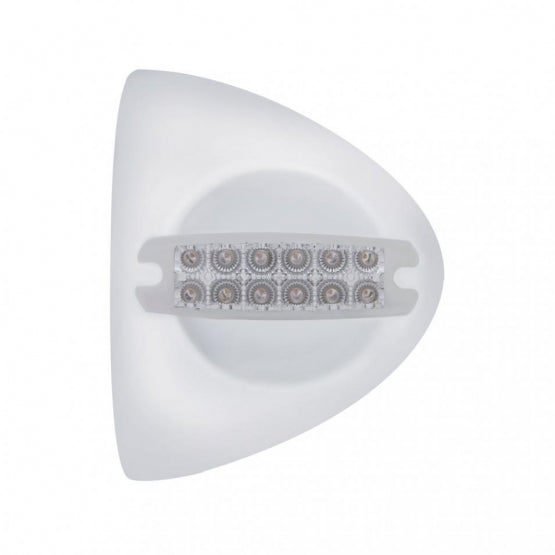 12 LED Reflector Headlight Turn Signal Light Cover - Amber LED/Clear Lens