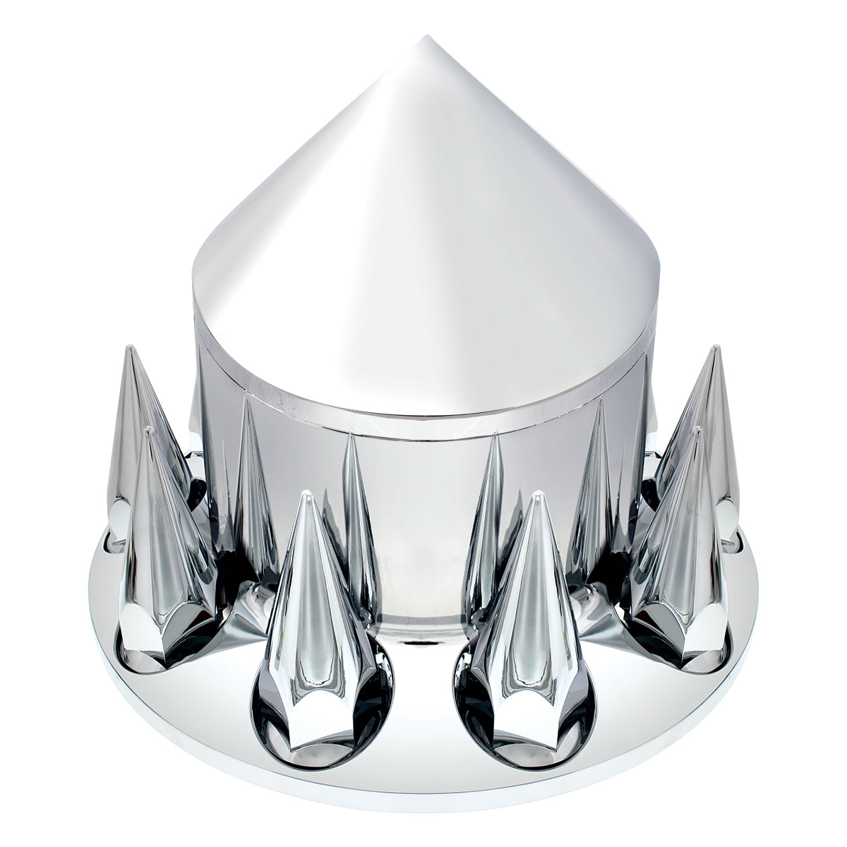 Spike Rear Axle Cover With 33mm Spike Thread-On Nut Covers - Chrome
