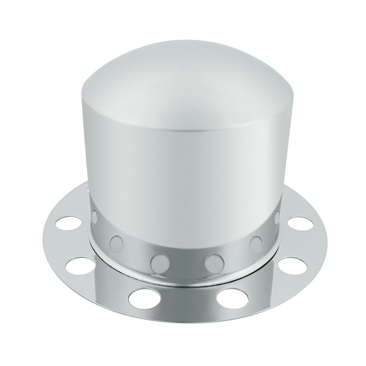Chrome Dome Rear Axle Cover 2PC Kit For 33mm Nut Cover - Steel/Aluminum Wheel (10 Hole)