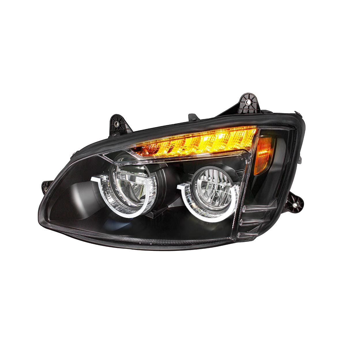 Blackout Full LED Headlight For 2008-2017 Kenworth T660-Driver
