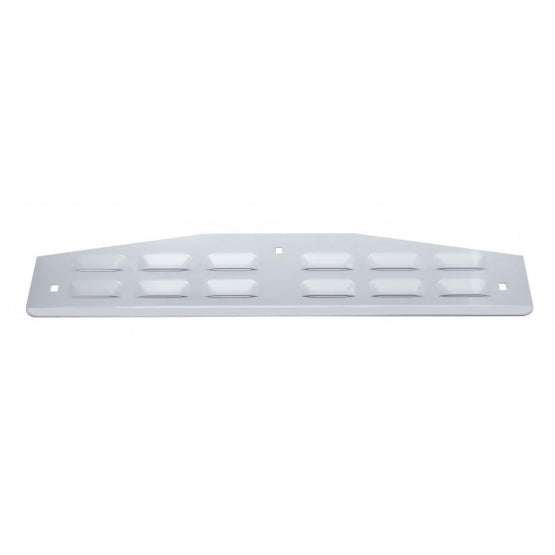 3" X 18" Chrome Louvered Bottom Mud Flap Plate - Bolt Thru