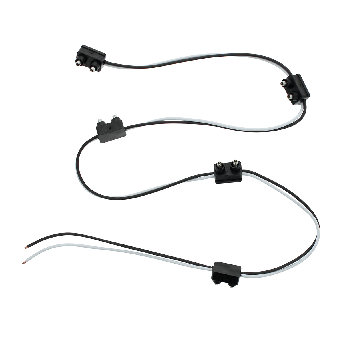 2-Prong Plug Wiring Harness With 6" Lead Between Plugs - 5 Plugs