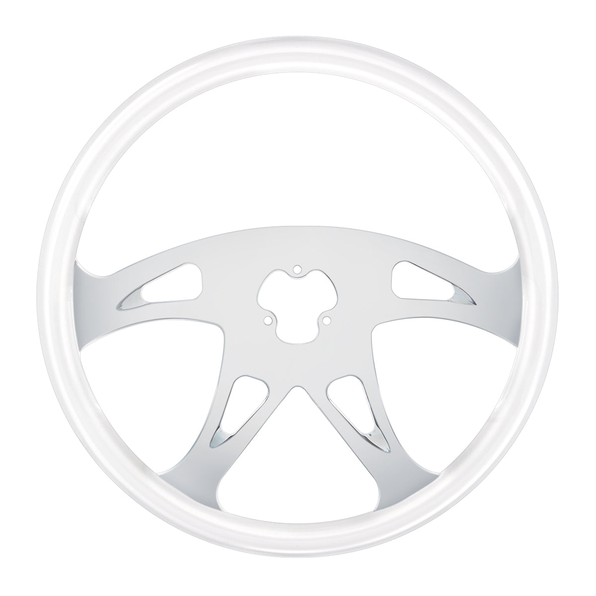 18" Color Boss Steering Wheel - Glacier White