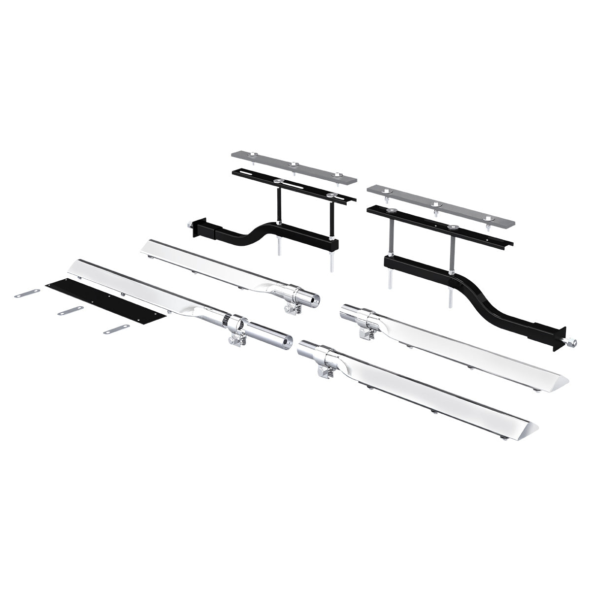 29" 430 Stainless Steel Universal Standard Duty Full Tandem Fender Mounting Arm Kit (Pair)