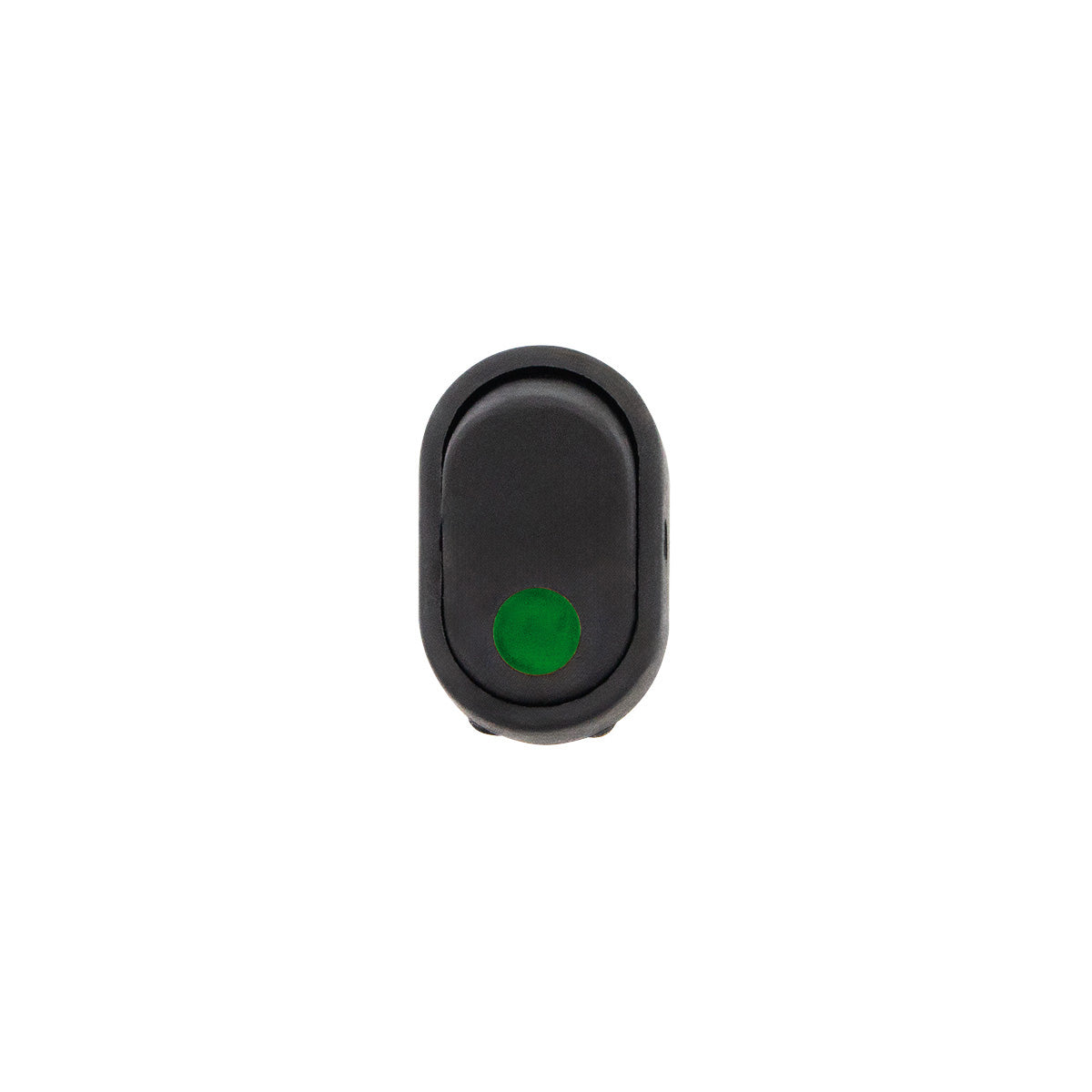 Green Illum Oval Rocker 16 Amp 12V On/Off 1/2" Dia. 1 Pc.