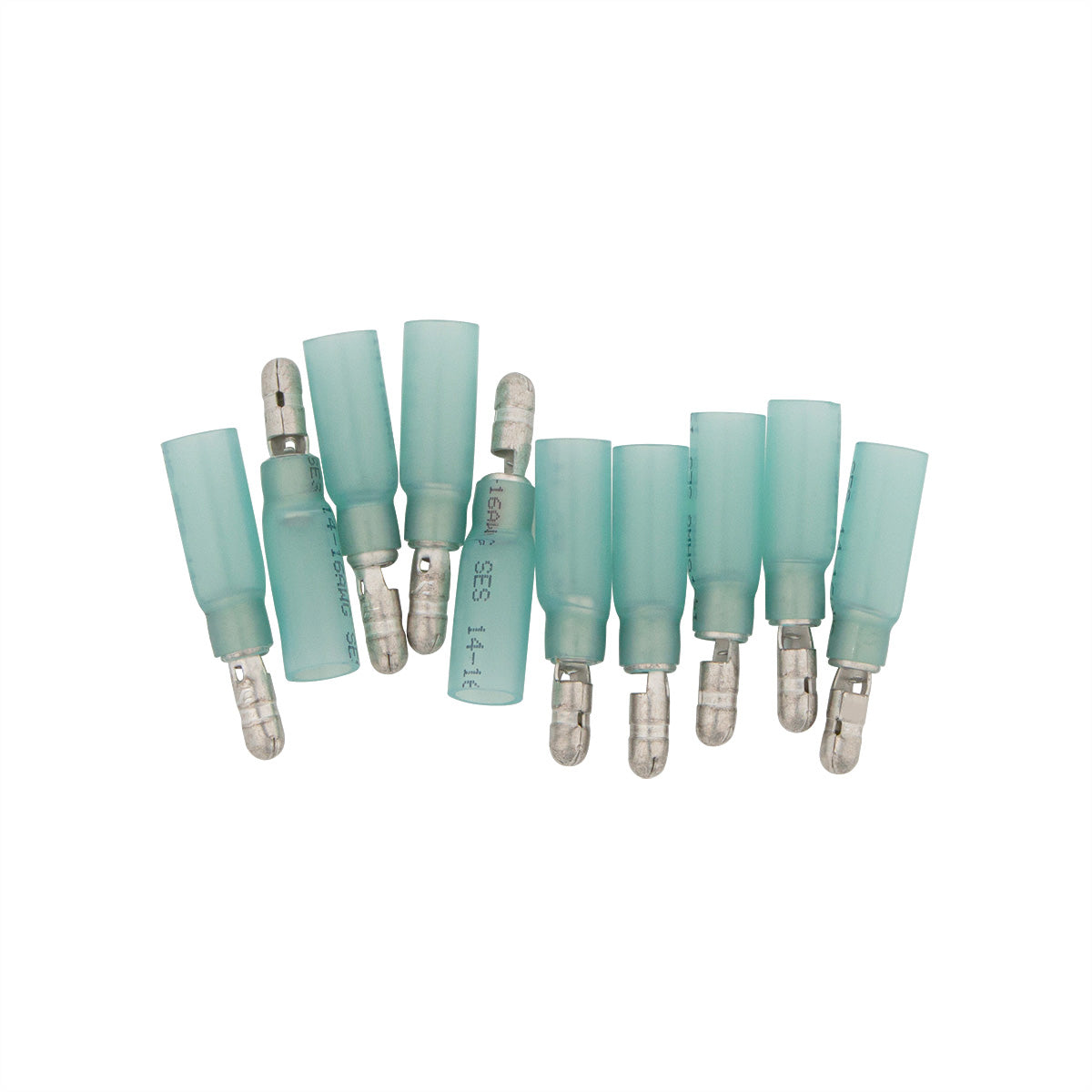 16-14 AWG .157 Tab CS Heat Shrink M Bullet - Blue (10-Pack)