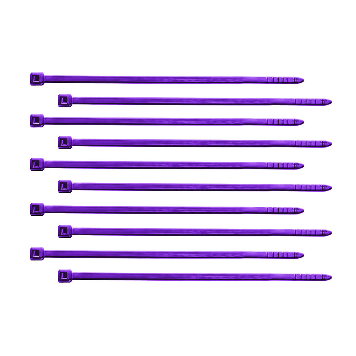 4" Nylon Cable Zip Ties - Purple (10-Pack)
