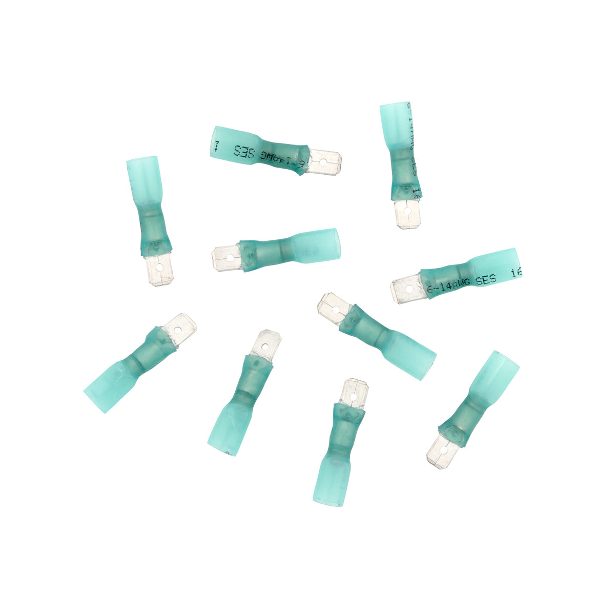 16-14 AWG .250 Tab CSS Heat Shrink M Disconnect - Blue (10-Pack)