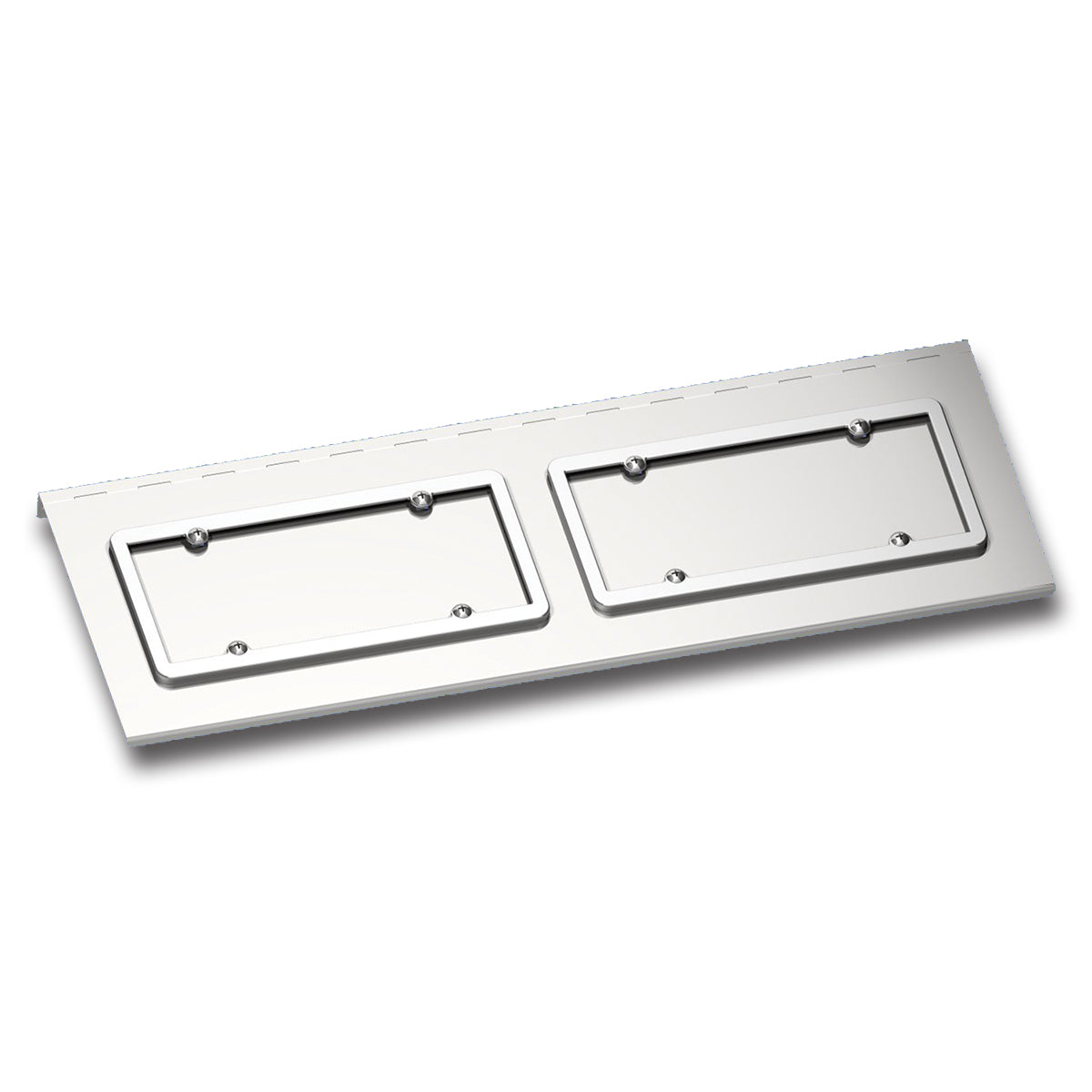 Stainless Dual License Plate/Swing Plate For Kenworth W900 With Texas Style Bum