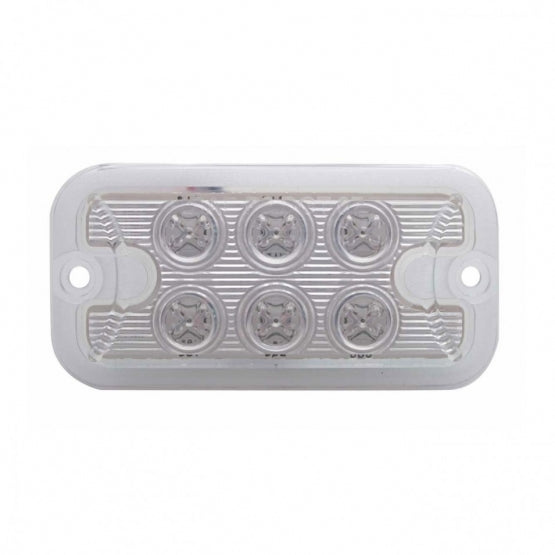 6 LED Dual Function Light - Amber LED/Clear Lens (Bulk)