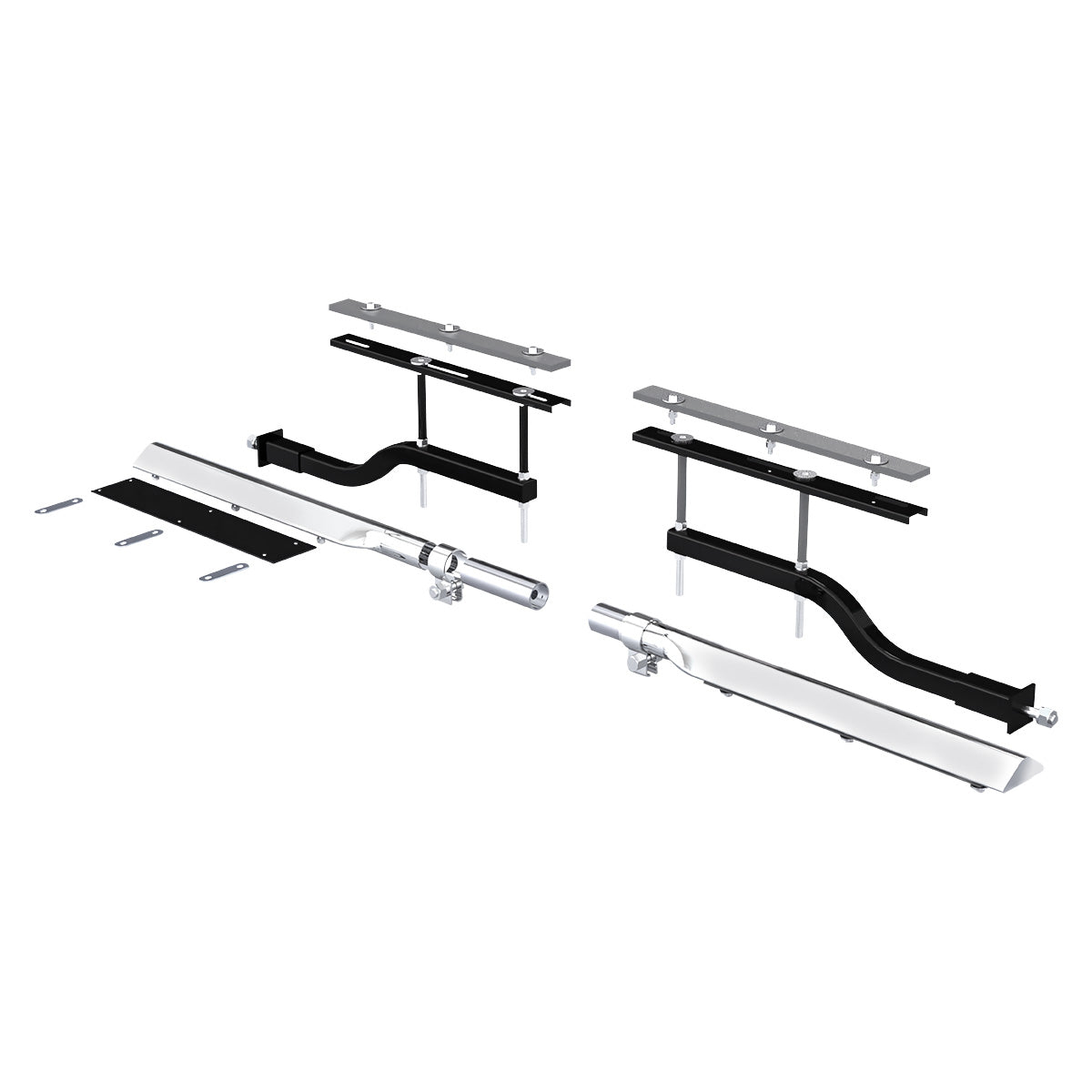 29" 430 Stainless Steel Universal Standard Duty Half Fender Mounting Arm Kit (Pair)