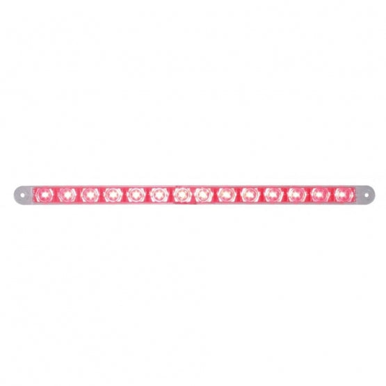 14 LED 12" Light Bar (Stop, Turn & Tail) - Red LED/Clear Lens (Bulk)