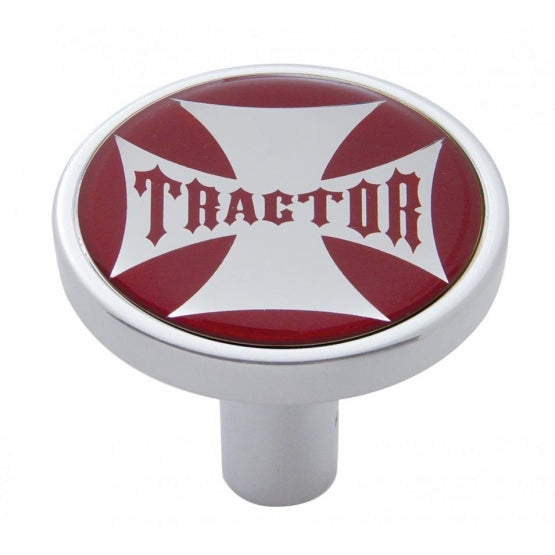 "Tractor" Long Air Valve Knob - Red Maltese Cross Sticker